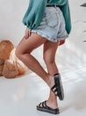 Női farmer rövidnadrág övvel SHORT LOVER kék Dstreet SY0468