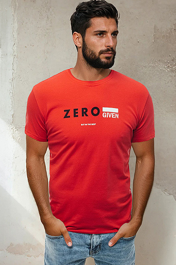 Piros mintás férfi póló Dstreet RX4742