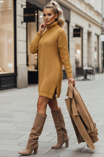 Női hosszú pulóver FUERTA Szín Sárga DSTREET MY1866