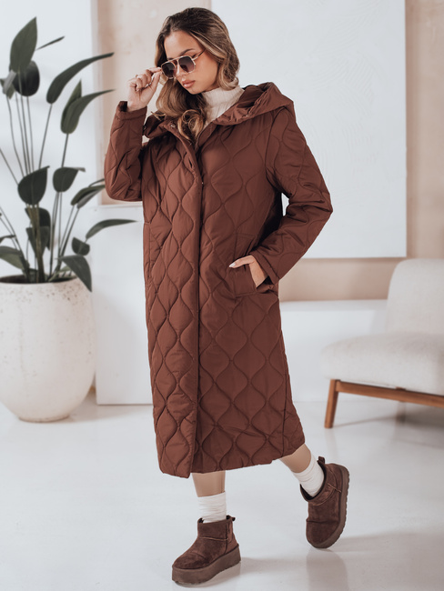 Női télikabát LIKEMIRA steppelt barna Dstreet TY4927