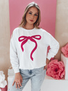Női egyméretű oversize pulóver SOFTTIE fehér Dstreet BY1359