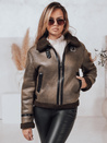 Női szarvasbőr dzseki báránybőrrel KASAMIRA kávé Dstreet TY4740