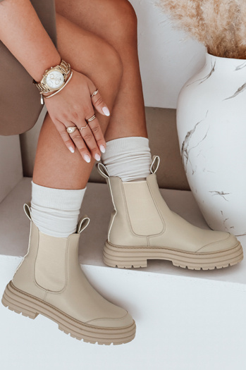 Női LUXIBOOTS platform csizma bézs Dstreet ZY0487 ZY0487