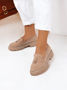 Női LOAFELIA khaki mokaszinok Dstreet ZY0604 D Street ZY0604