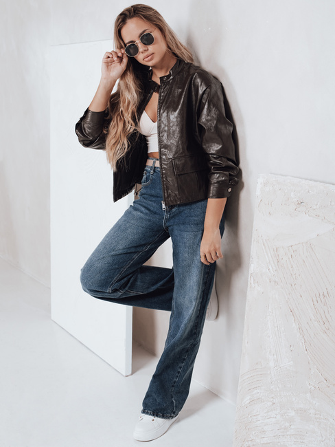 Női széles szárú kék farmer Dstreet UY2777