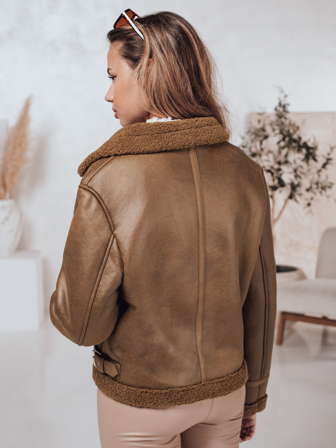 Női SOFTSTILL szarvasbőr kabát camel báránybőrrel Dstreet TY4747 TY4747