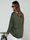 LOOSEFEMME női oversize blúz medállal zöld Dstreet RY2707