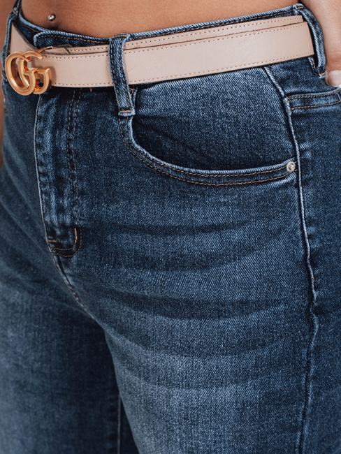 Női széles szárú kék farmer Dstreet UY2776