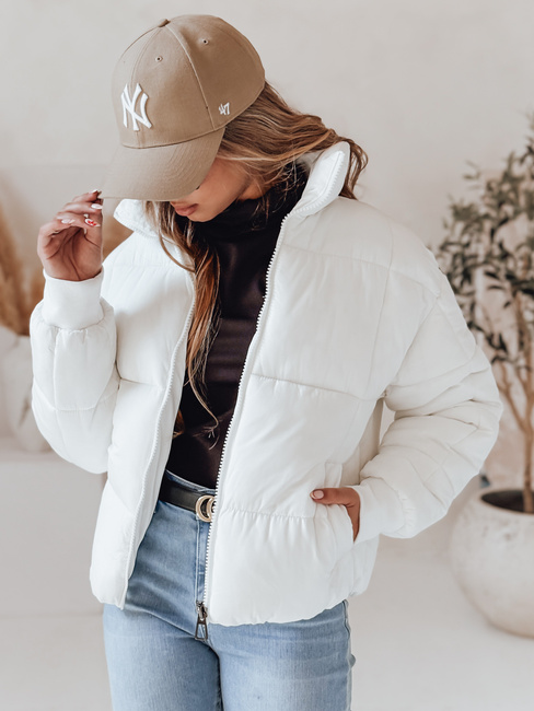 Női téli rövid, steppelt kabát VIBEGIRL fehér Dstreet TY4947