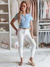 Női egyméretű bordázott blúz KISS LOOK kék Dstreet RY2835