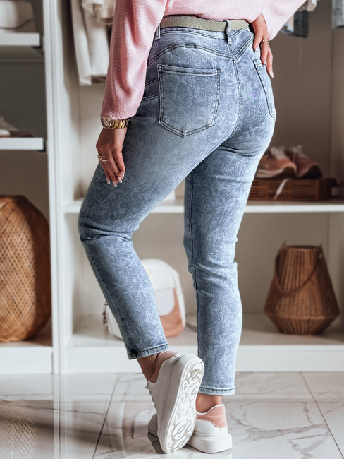 Női farmernadrág slim fit nadrág övvel BOTANIDA kék Dstreet UY2448