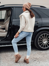 Női szarvasbőr mellény báránybőr WOOLZIP fehér Dstreet TY4743