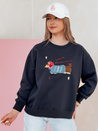 Női oversize pulóver hímzéssel DOGSWEETY tengerészkék Dstreet BY1480