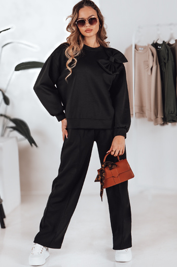 Női egyméretű, túlméretezett melegítő szett DRESOVA fekete Dstreet AY1133