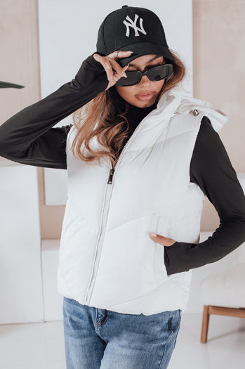 Női steppelt mellény LIKEHUGS fehér Dstreet TY4975 TY4975