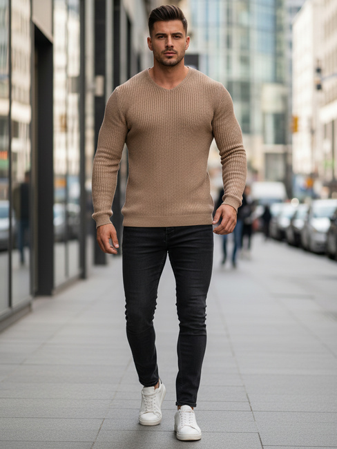 Férfi barna pulóver WX2306z