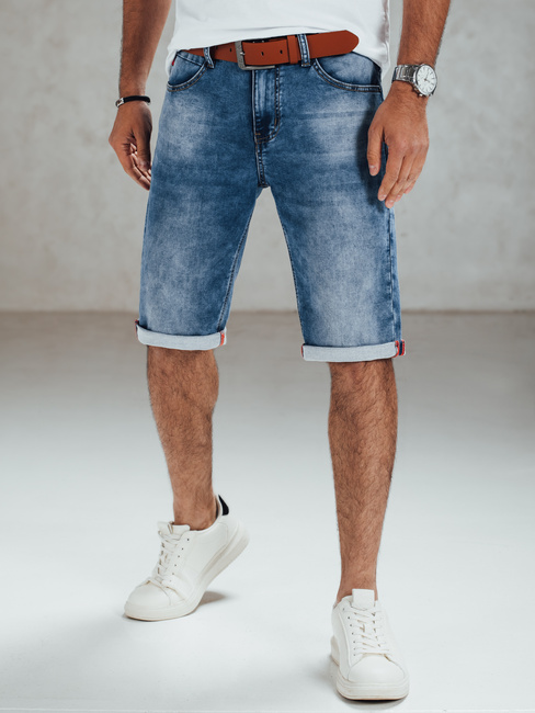 Férfi kék farmer rövidnadrág övvel Dstreet SX2558