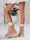 Női fűzős papucsok bézs Dstreet ZY1263 ZY1263