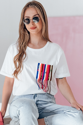 Női FROND póló fehér Dstreet RY2601 RY2601