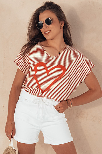 Női BEACH VIBE rövidnadrág fehér Dstreet SY0389