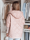 Női átmeneti steppelt oversize dzseki PUFFILOF rózsaszín Dstreet TY4854