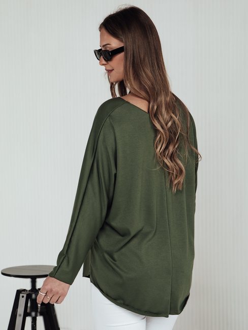 LOOSEFEMME női oversize blúz medállal zöld Dstreet RY2707