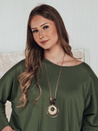 LOOSEFEMME női oversize blúz medállal zöld Dstreet RY2707