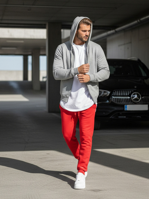 Férfi melegítőnadrág piros Dstreet UX2708