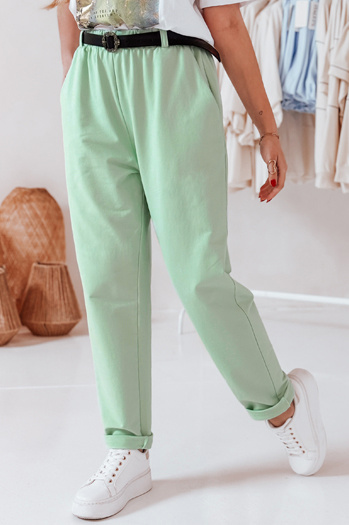 Női chino nadrág övvel TAILANDI menta Dstreet UY2552