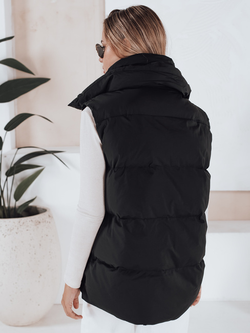 Női oversize mellény OMALIS fekete színben Dstreet TY3286