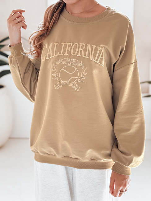 Női oversize pulóver CALIFORNIA DREAM Szín Bézs DSTREET BY1194