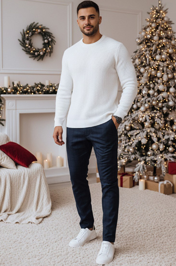 Férfi alkalmi sötétkék nadrág Dstreet UX4395z