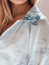 Női oversize virágos póló FLOWERS kék Dstreet DY0472