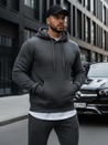 Kenguru típusú férfi pulcsi kapucnival antracit színben BX2085