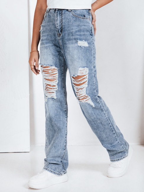 Női farmer nadrág lyukacsos kék Dstreet UY2812 UY2812