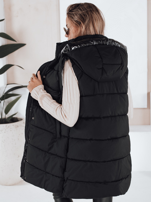 Női steppelt mellény TOLIS fekete színben Dstreet TY3297