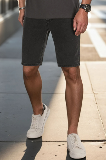 Férfi farmer rövidnadrág fekete Dstreet SX2493