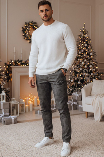 Férfi alkalmi sötétszürke nadrág Dstreet UX4399z