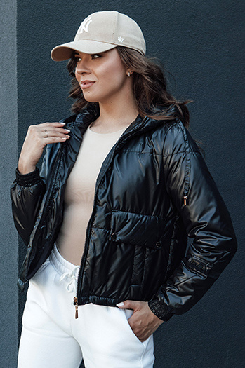 Kurtka damska przejściowa ARON czarna Dstreet TY4412