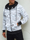 Bluza męska rozpinana z kapturem biała Dstreet BX5749