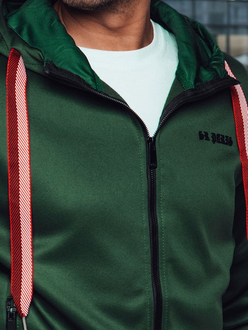 Férfi kapucnis pulóver zöld Dstreet BX5860