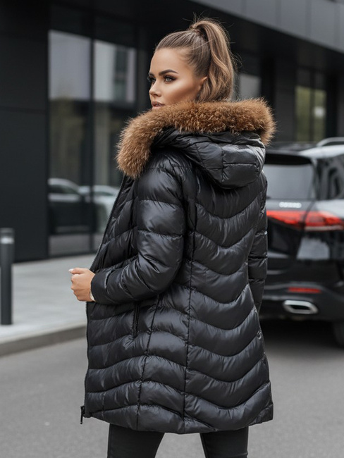 Női télikabát PREMIUM fekete Dstreet TY3024 TY3024