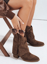 Női szarvasbőr cowboy csizma barna Dstreet ZY1185 ZY1185