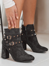 Női sötétszürke szarvasbőr csizma Dstreet ZY1257