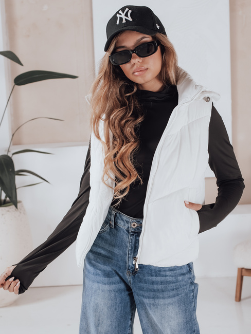 Női steppelt mellény LIKEHUGS fehér Dstreet TY4975 TY4975