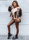 Női bőrdzseki PLAYDIVA Szín Barna DSTREET TY3851
