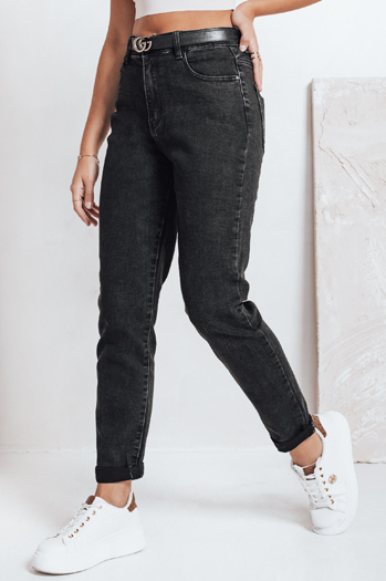 Női mom fit farmer fekete Dstreet UY2779