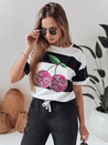 Női oversize csíkos póló SWEET DISCO fekete Dstreet RY2861_1