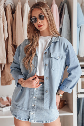 Női oversize póló kabát OVERBOR kék Dstreet TY4887