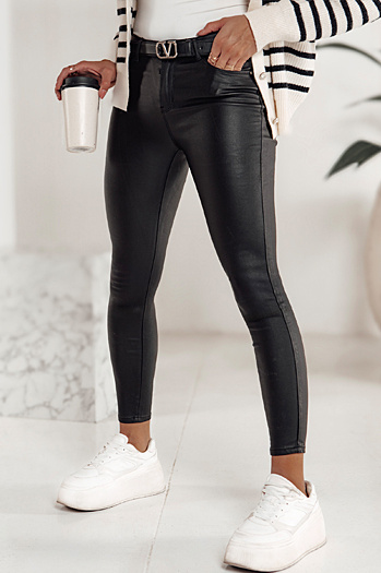 Női viaszos nadrág FEMINERO fekete Dstreet UY2220